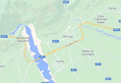 Mappa di Maniago - Noleggio Scale Maniago